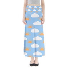 Sun And Clouds   Full Length Maxi Skirt