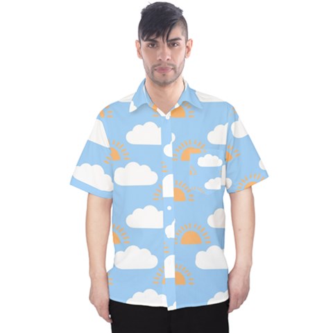 Sun And Clouds   Men s Hawaii Shirt by ConteMonfrey