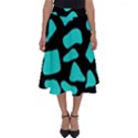 Neon cow dots blue turquoise and black Perfect Length Midi Skirt View1