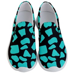 Neon Cow Dots Blue Turquoise And Black Men s Lightweight Slip Ons by ConteMonfrey