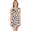 Leopard Print black and white Bodycon Dress View1