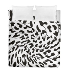 Leopard Print Black And White Duvet Cover Double Side (full/ Double Size) by ConteMonfrey