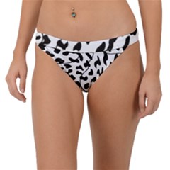 Leopard Print Black And White Band Bikini Bottom by ConteMonfrey