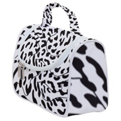 Leopard Print Black And White Satchel Handbag by ConteMonfrey