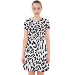 Leopard Print Black And White Adorable In Chiffon Dress by ConteMonfrey