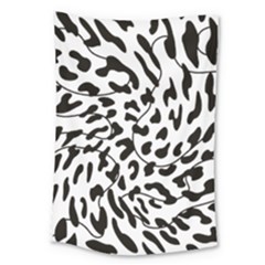 Leopard Print Black And White Large Tapestry by ConteMonfrey