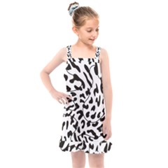 Leopard Print Black And White Kids  Overall Dress by ConteMonfrey