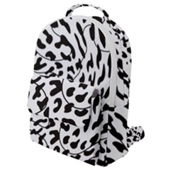 Leopard Print Black And White Flap Pocket Backpack (small) by ConteMonfrey