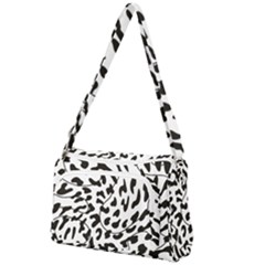 Leopard Print Black And White Front Pocket Crossbody Bag by ConteMonfrey