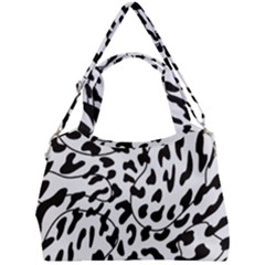 Leopard Print Black And White Double Compartment Shoulder Bag by ConteMonfrey