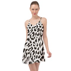 Leopard Print Black And White Summer Time Chiffon Dress by ConteMonfrey