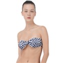 Leopard Print black and white Classic Bandeau Bikini Top  View1