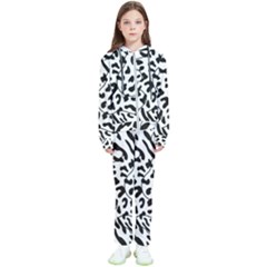 Leopard Print Black And White Kids  Tracksuit by ConteMonfrey