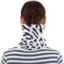 Leopard Print black and white Face Seamless Bandana (Adult) View2