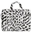 Leopard Print black and white MacBook Pro 16  Double Pocket Laptop Bag  View2