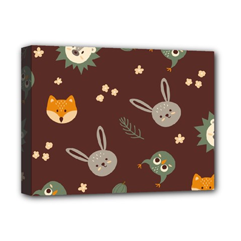 Rabbits, Owls And Cute Little Porcupines  Deluxe Canvas 16  X 12  (stretched)  by ConteMonfrey