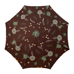 Rabbits, Owls And Cute Little Porcupines  Golf Umbrellas by ConteMonfrey