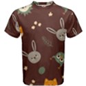 Rabbits, Owls And Cute Little Porcupines  Men s Cotton Tee View1