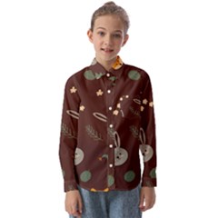 Rabbits, Owls And Cute Little Porcupines  Kids  Long Sleeve Shirt by ConteMonfrey