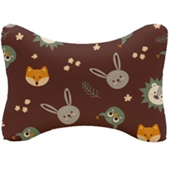 Rabbits, Owls And Cute Little Porcupines  Seat Head Rest Cushion by ConteMonfrey