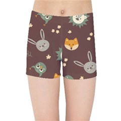 Rabbits, Owls And Cute Little Porcupines  Kids  Sports Shorts by ConteMonfrey