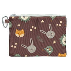 Rabbits, Owls And Cute Little Porcupines  Canvas Cosmetic Bag (xl) by ConteMonfrey