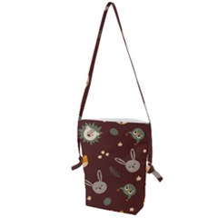 Rabbits, Owls And Cute Little Porcupines  Folding Shoulder Bag by ConteMonfrey