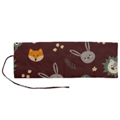 Rabbits, Owls And Cute Little Porcupines  Roll Up Canvas Pencil Holder (m) by ConteMonfrey