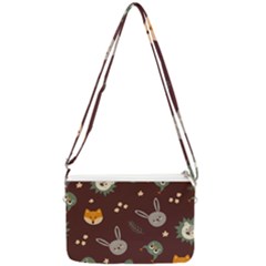 Rabbits, Owls And Cute Little Porcupines  Double Gusset Crossbody Bag by ConteMonfrey