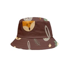 Rabbits, Owls And Cute Little Porcupines  Inside Out Bucket Hat (kids) by ConteMonfrey