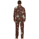 Rabbits, Owls And Cute Little Porcupines  Men s Long Sleeve Velvet Pocket Pajamas Set View4