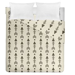 Black And Grey Arrows Duvet Cover Double Side (queen Size) by ConteMonfrey