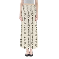 Black And Grey Arrows Full Length Maxi Skirt by ConteMonfrey