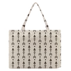 Black And Grey Arrows Zipper Medium Tote Bag by ConteMonfrey