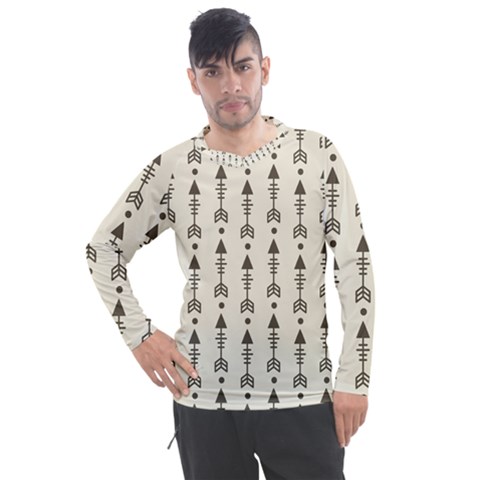 Black And Grey Arrows Men s Pique Long Sleeve Tee by ConteMonfrey