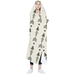 Black And Grey Arrows Wearable Blanket by ConteMonfrey