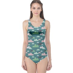 Llama Clouds  One Piece Swimsuit by ConteMonfrey