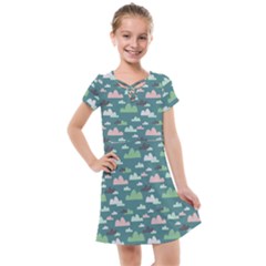 Llama Clouds  Kids  Cross Web Dress by ConteMonfrey