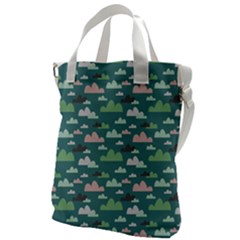 Llama Clouds  Canvas Messenger Bag by ConteMonfrey