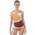 Geometric Pastel Bricks Cut-Out Back One Piece Swimsuit View1