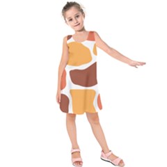 Geometric Pastel Bricks Kids  Sleeveless Dress by ConteMonfrey