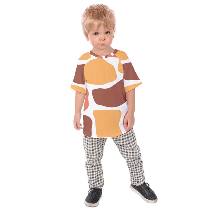 Geometric Pastel Bricks Kids  Raglan Tee