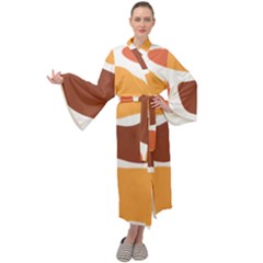 Geometric Pastel Bricks Maxi Velour Kimono by ConteMonfrey