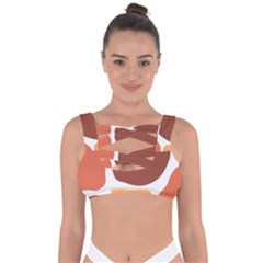 Geometric Pastel Bricks Bandaged Up Bikini Top by ConteMonfrey