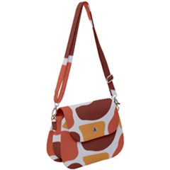 Geometric Pastel Bricks Saddle Handbag by ConteMonfrey