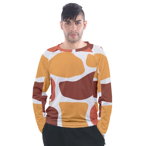 Geometric Pastel Bricks Men s Long Sleeve Raglan Tee by ConteMonfrey