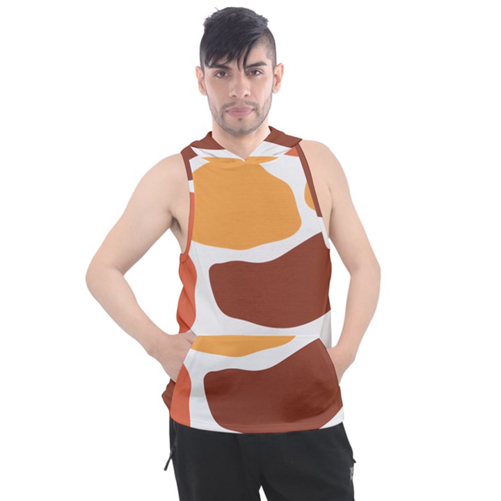 Geometric Pastel Bricks Men s Sleeveless Hoodie