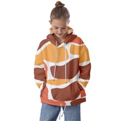 Geometric Pastel Bricks Kids  Oversized Hoodie by ConteMonfrey