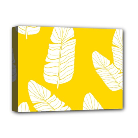 Yellow Banana Leaves Deluxe Canvas 16  X 12  (stretched)  by ConteMonfrey