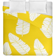 Yellow Banana Leaves Duvet Cover Double Side (king Size) by ConteMonfrey